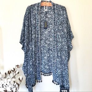 Ralph Lauren Bohemian Fringed Hem Kimono